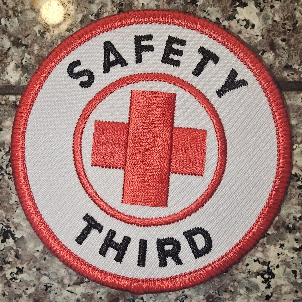 Lip Bomb "Safety 3rd" 3" Embroidered patch